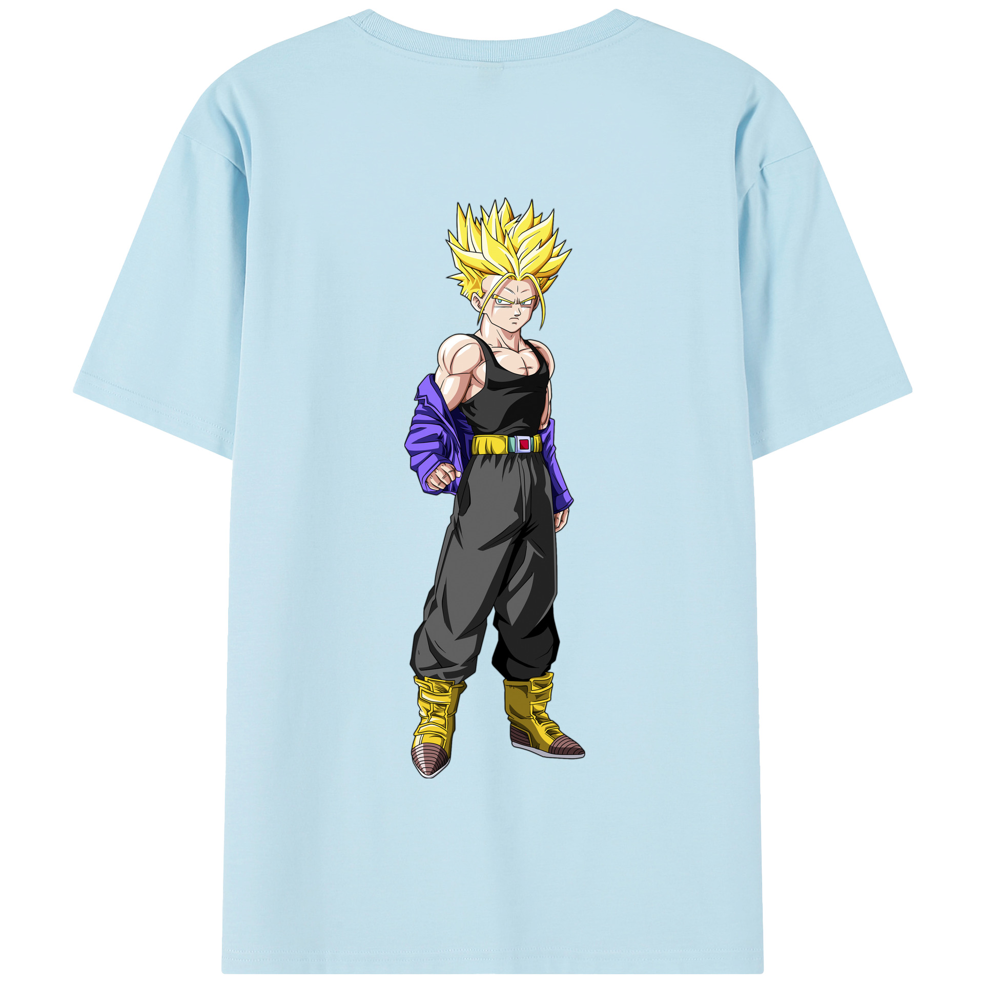 （画像用） ドラゴンボール トランクス（Torankusu）DRAGON BALL Trunks 綿100％半袖Tシャツ（背面プリント）